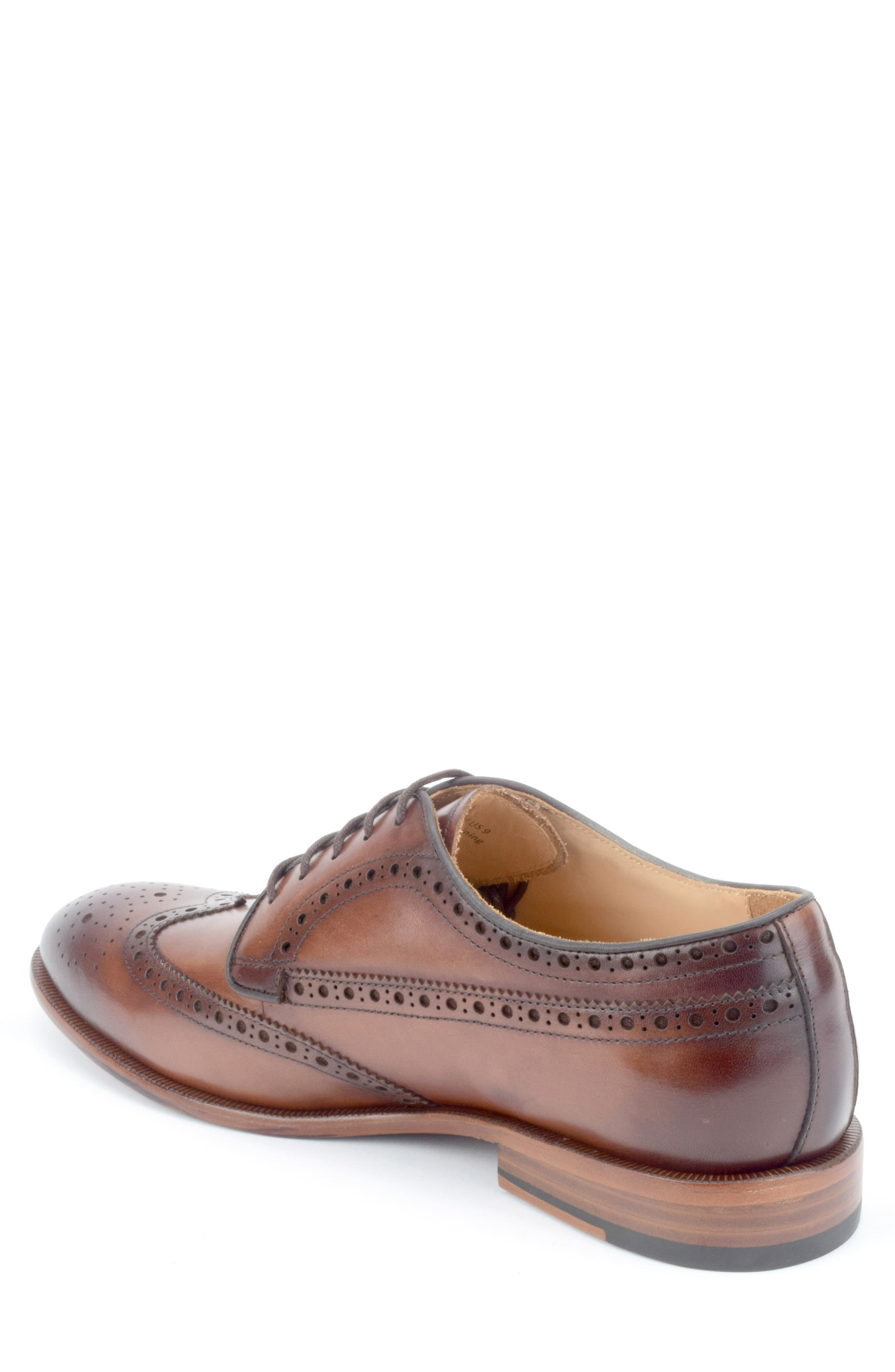 Warfield & Grand Abby Wingtip, Alternate, color, Cognac
