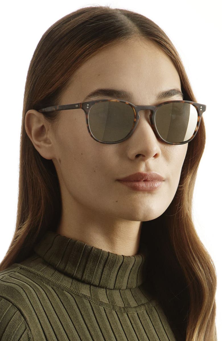 Oliver Peoples 'Finley' 51mm Polarized Sunglasses, Alternate, color, Brown/ Tortoise/ Gold Polar