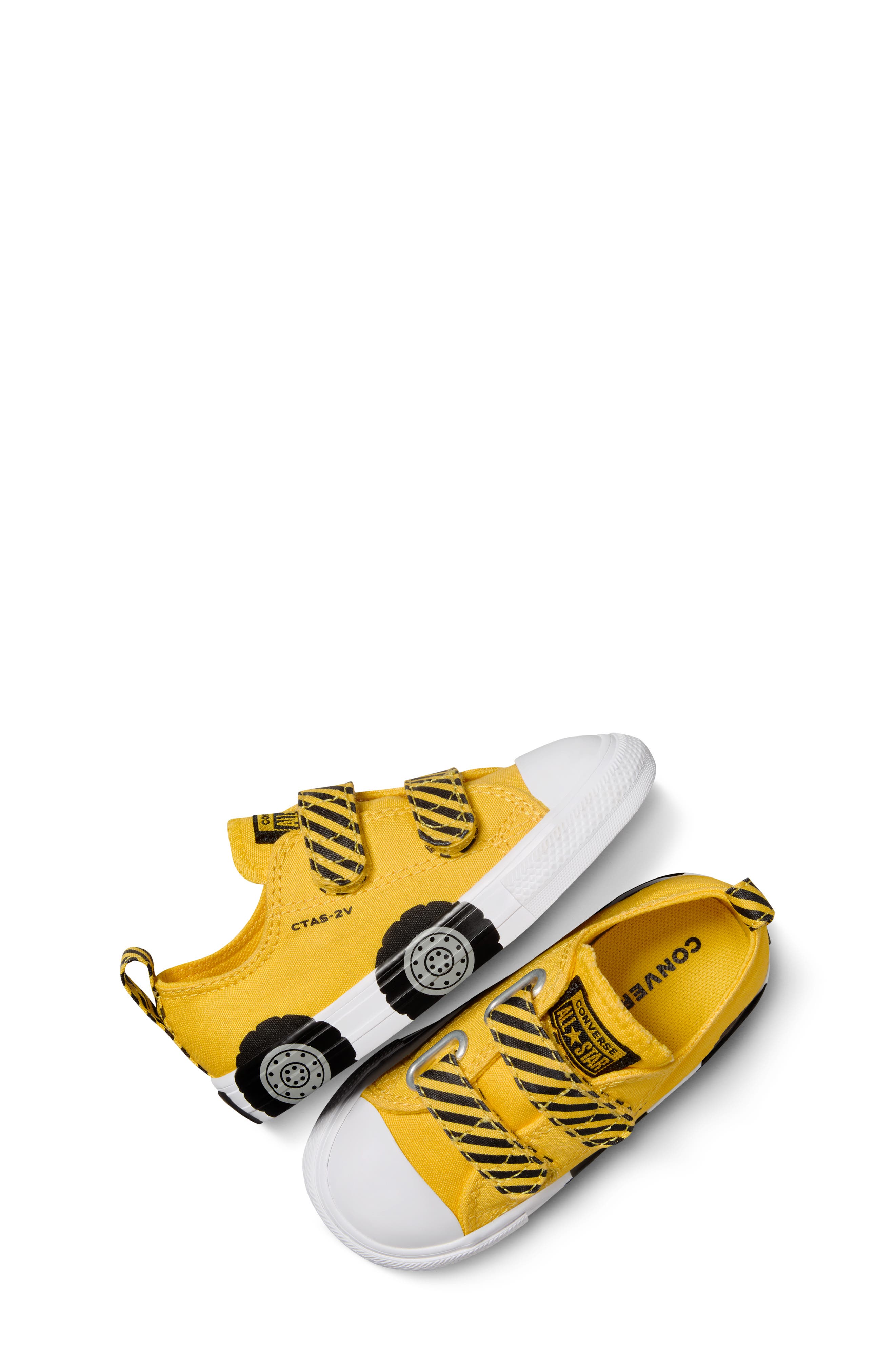 Converse Kids' Chuck Taylor<sup>®</sup> All Star<sup>®</sup> 2V Oxford Sneaker, Alternate, color, Amarillo/ Black/ White