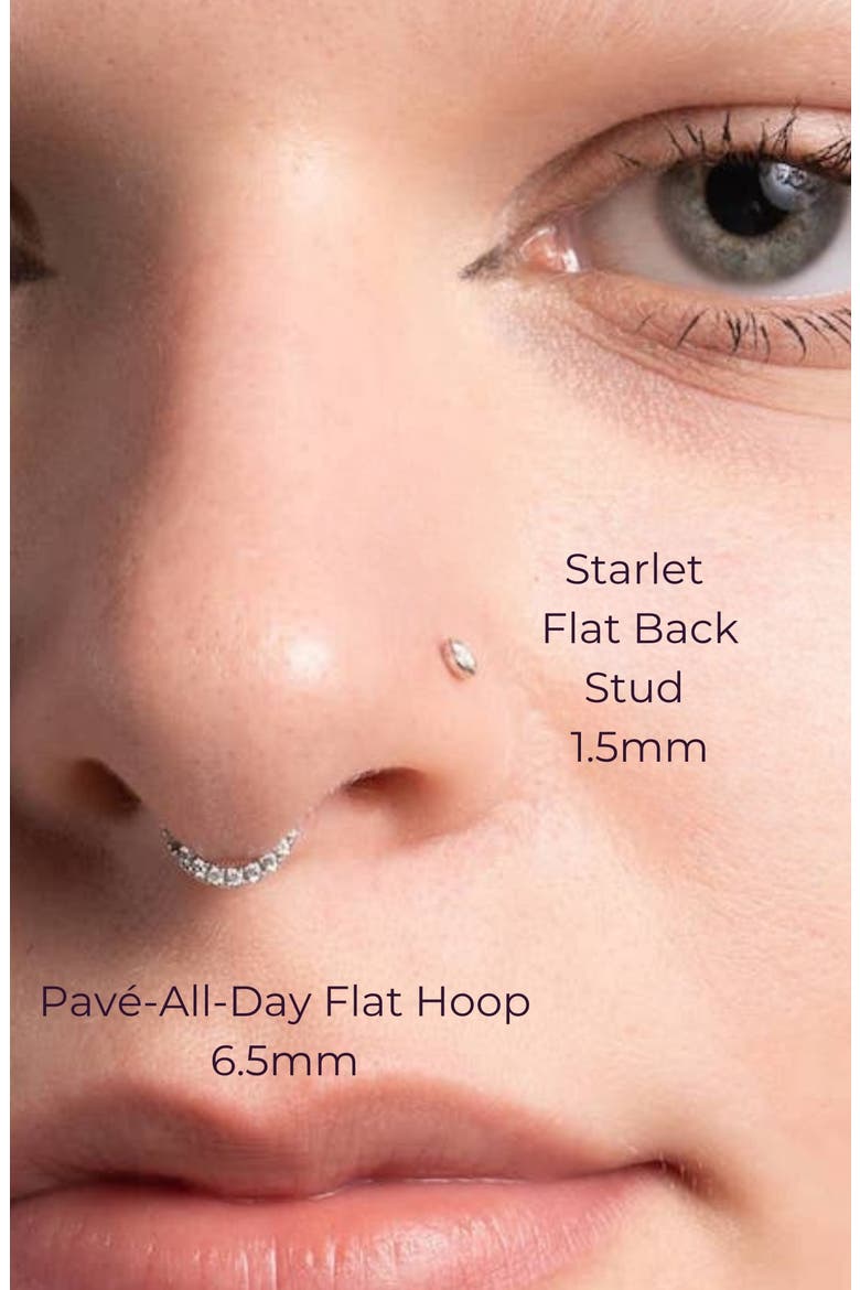 The Starlet Flat Back Stud, Alternate, color, Yellow Gold