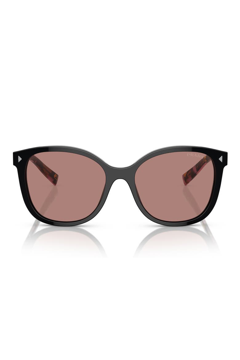 53mm Square Sunglasses, Main, color, LITE BROWN