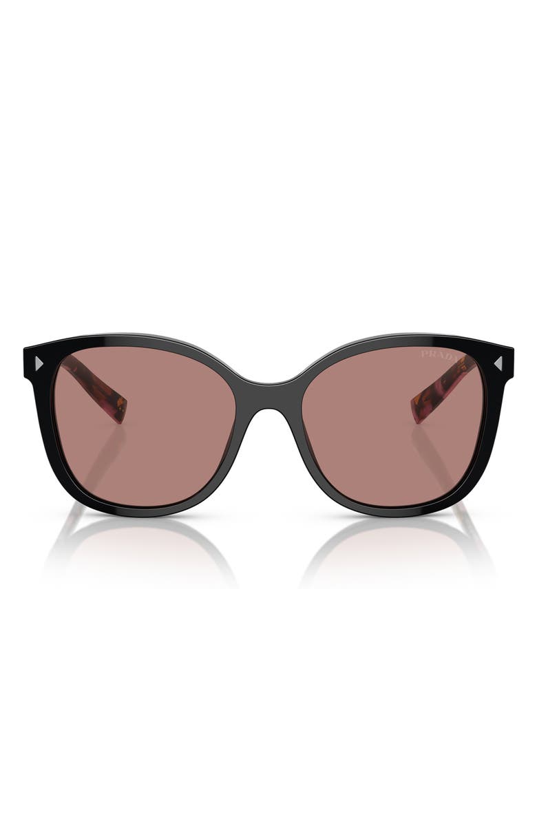Prada 53mm Square Sunglasses, Main, color, Lite Brown