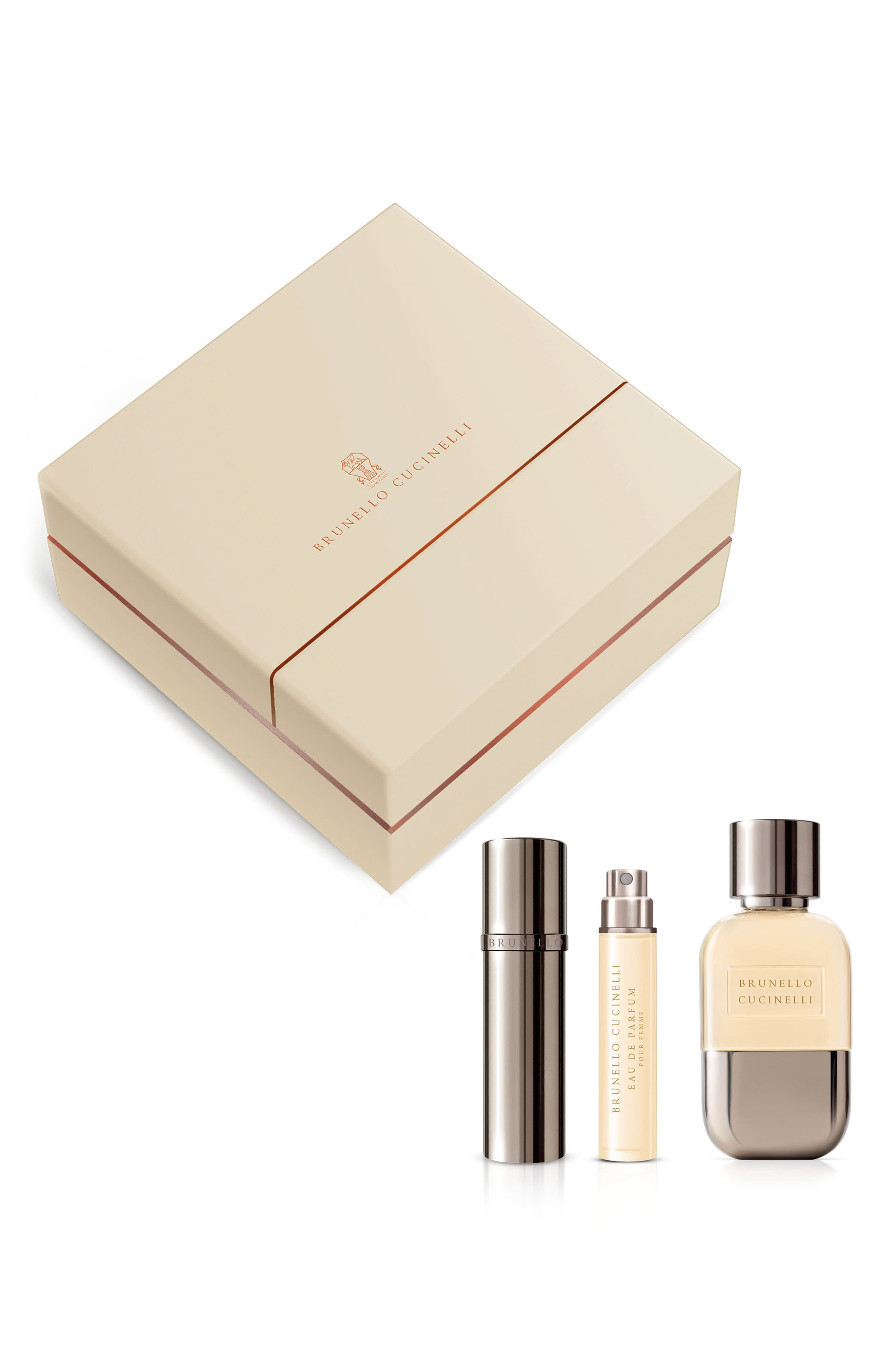 Brunello Cucinelli 香水 3種セット Brunello Cucinelli Pour Femme Eau de Parfum 3-Piece Gift Set