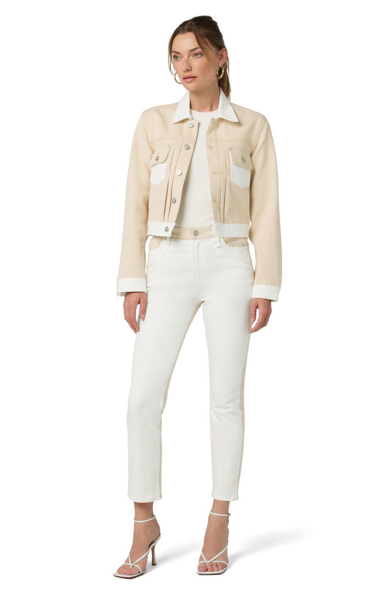 Hudson Jeans Lola Two-Tone Shrunken Denim Trucker Jacket, Alternate, color, 