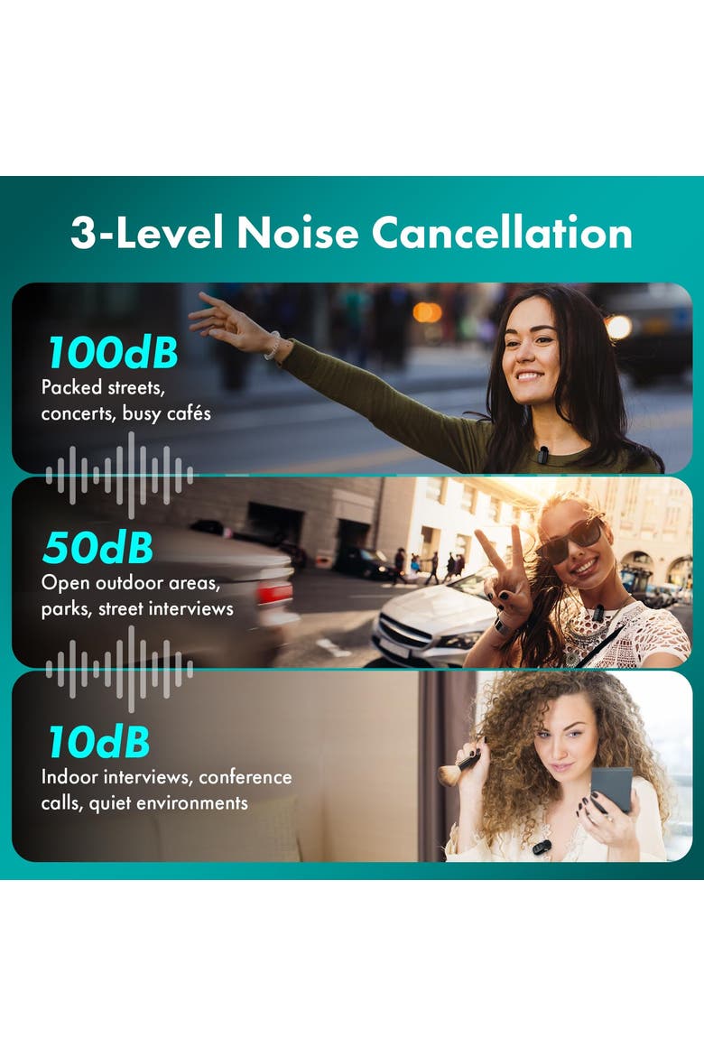 NanoMic Wireless Lavalier Microphone System with Charging Case for DSLR and Mirrorless Cameras - 3.5mm, Alternate, color, Black