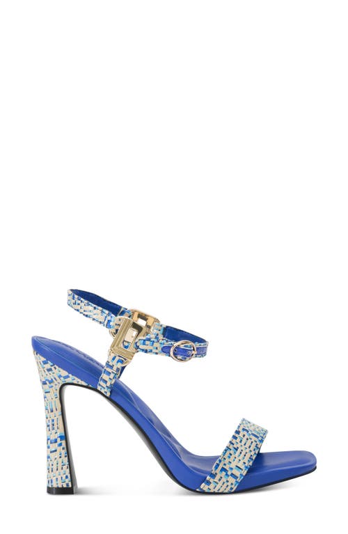 Shop Karl Lagerfeld Paris Cybil Ankle Strap Sandal In Blue Multi