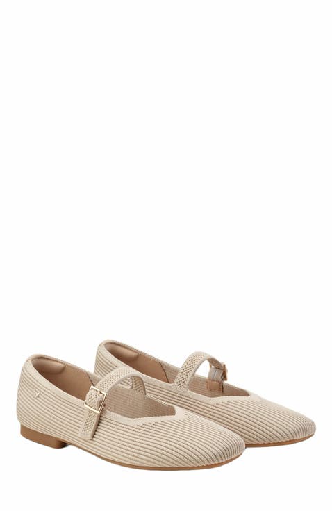 Margot Mary-Jane Square-Toe Ballet Flats