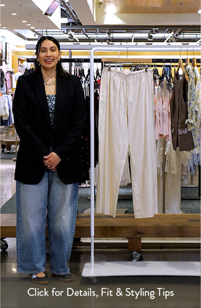 Linen Blend Drawstring Pants, sales video thumbnail