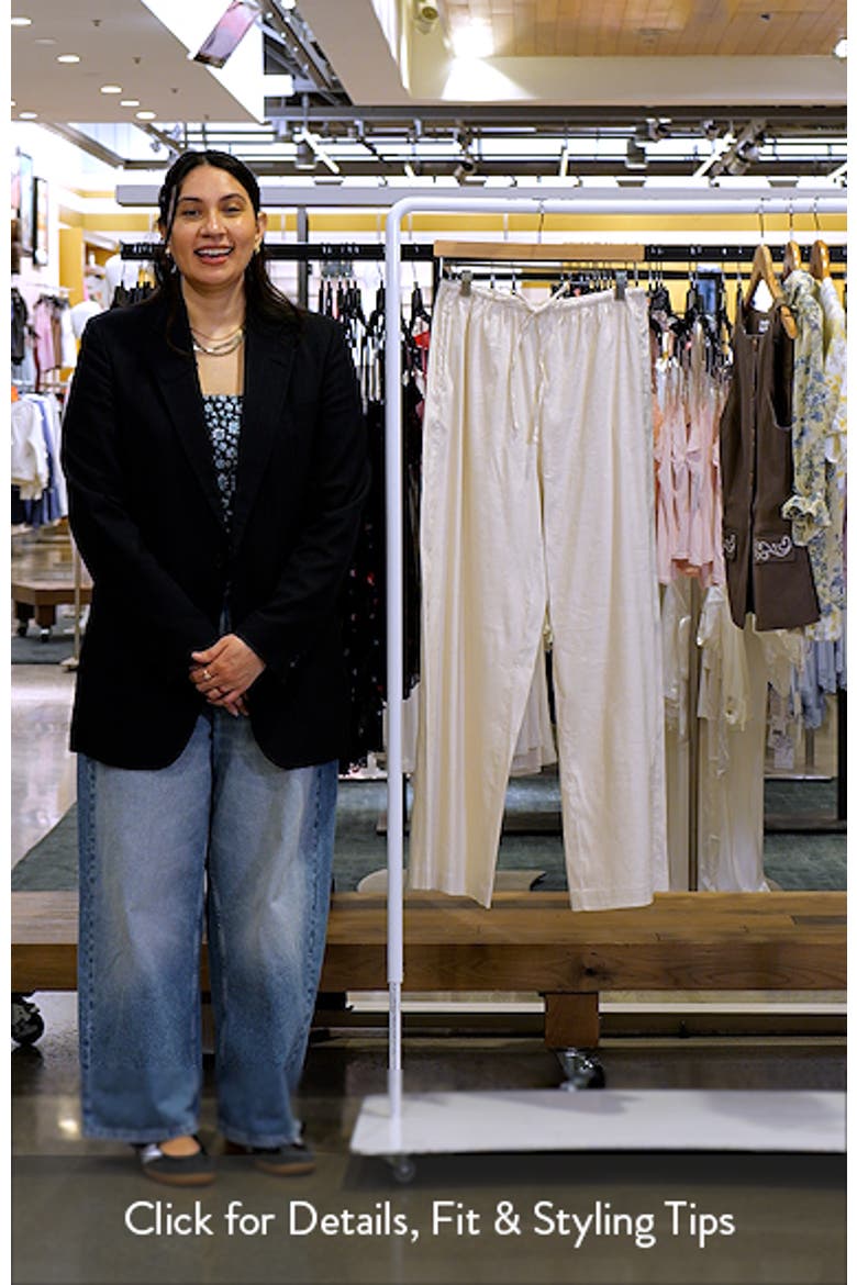 Linen Blend Drawstring Pants video