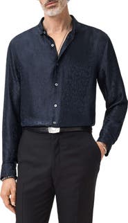 John Varvatos Orchard Abstract Jacquard Button-Up Shirt
