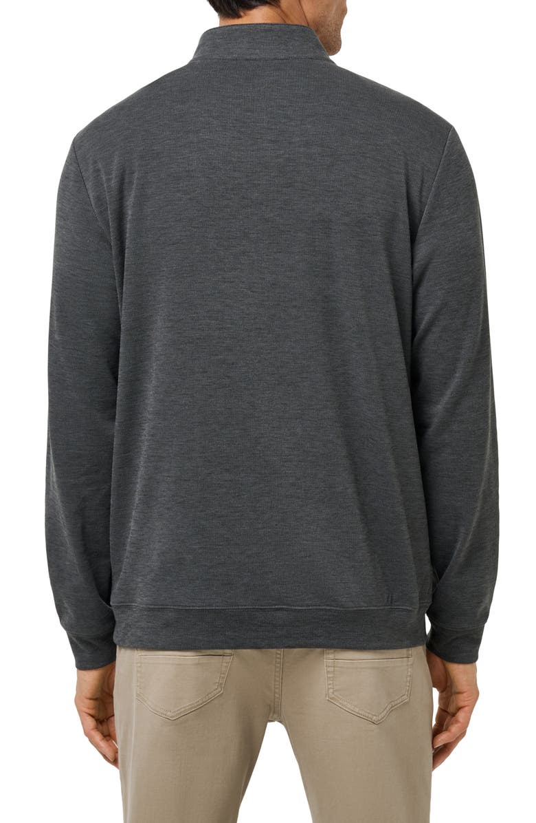 TravisMathew Cloud Quarter Zip, Alternate, color, Heather Black