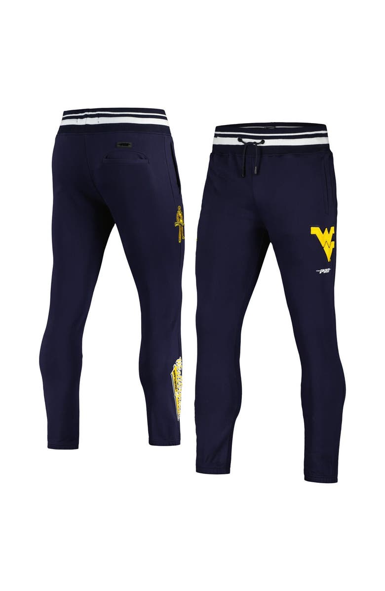 PRO STANDARD Men's Pro Standard Navy West Virginia Mountaineers Script Tail Fleece Sweatpants, Alternate, color, Navy
