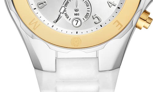 Michele Jellybean Silicone Strap Watch, 38mm In Gold