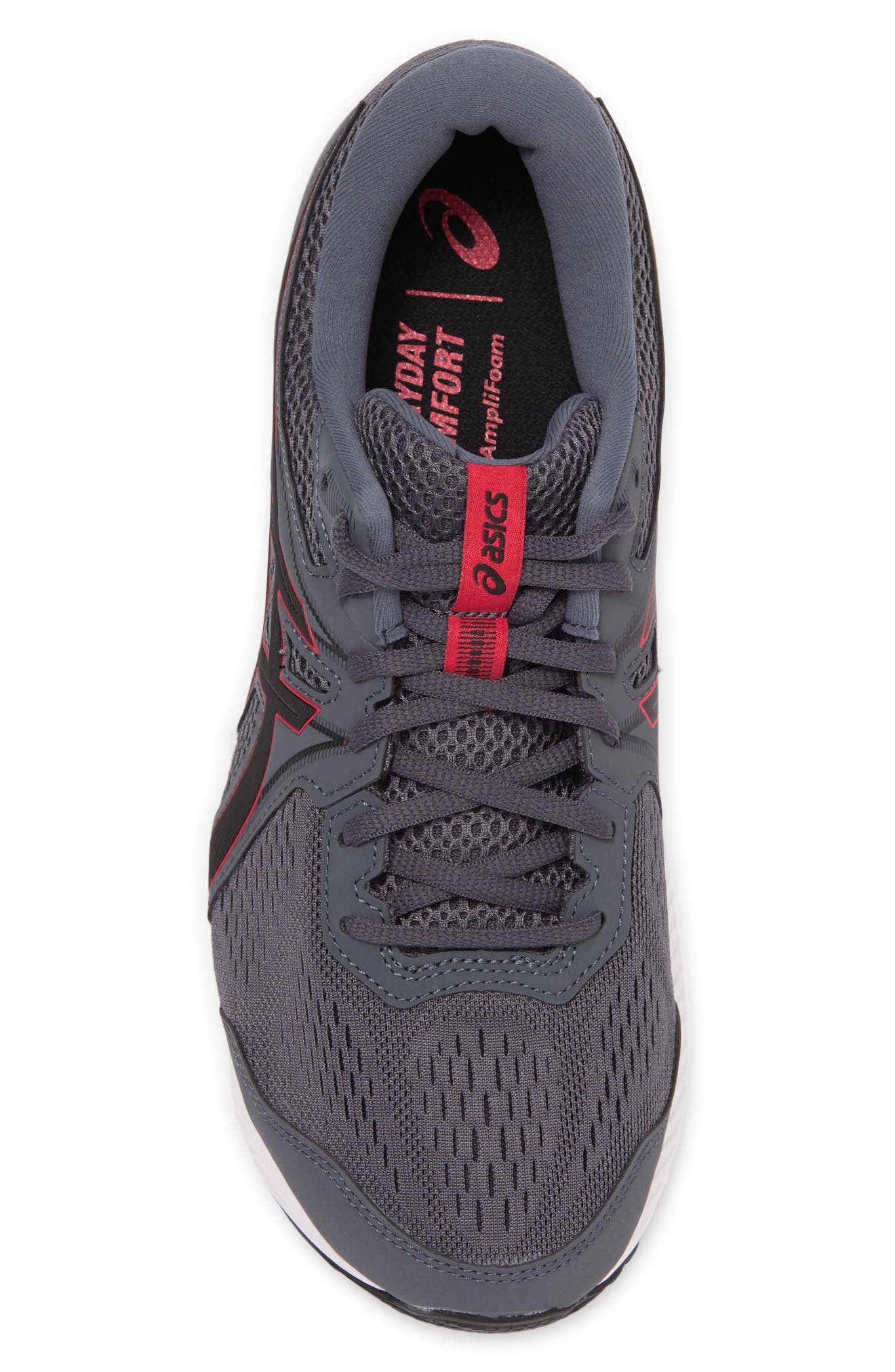 Asics GEL-Contend 7 Road Running Shoe, Alternate, color, CARRIER GREY/CLASSIC RED