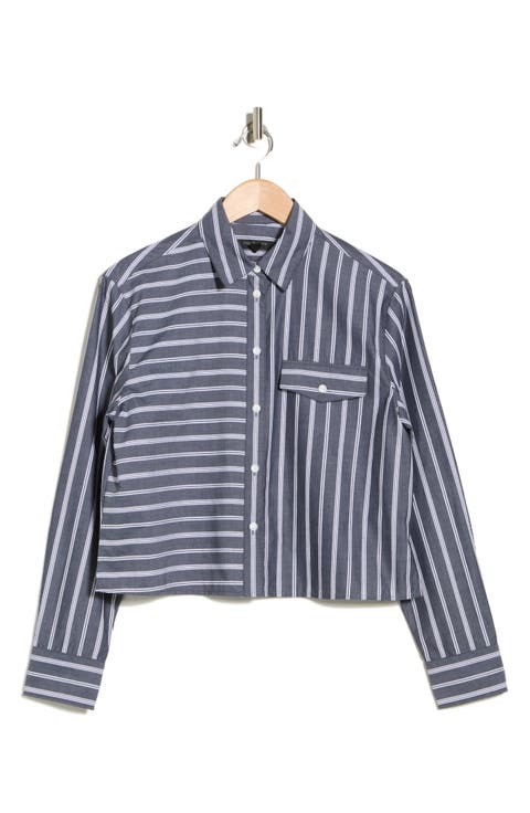 Mina Multistripe Button-Up Shirt