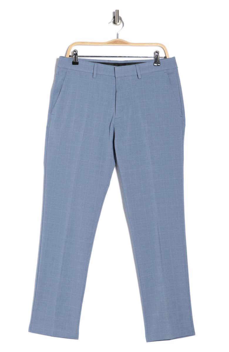 Kenneth Cole Reaction Tonal Plaid Pants, Main, color, Chambray