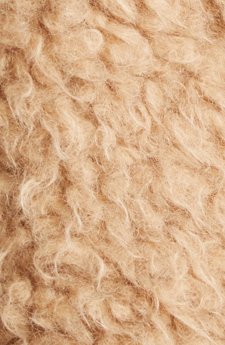 Cinq à Sept Christie Embellished Faux Shearling Jacket, Alternate, color, Camel