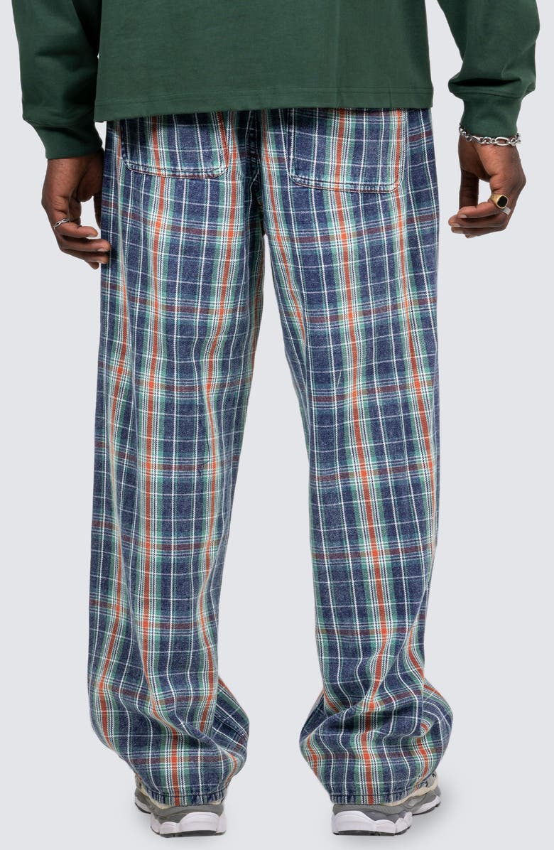 PLEASURES Formula Plaid Baggy Jeans, Alternate, color, 