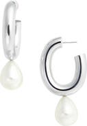 Simone Rocha Large Imitation Pearl Egg Hoop Earrings