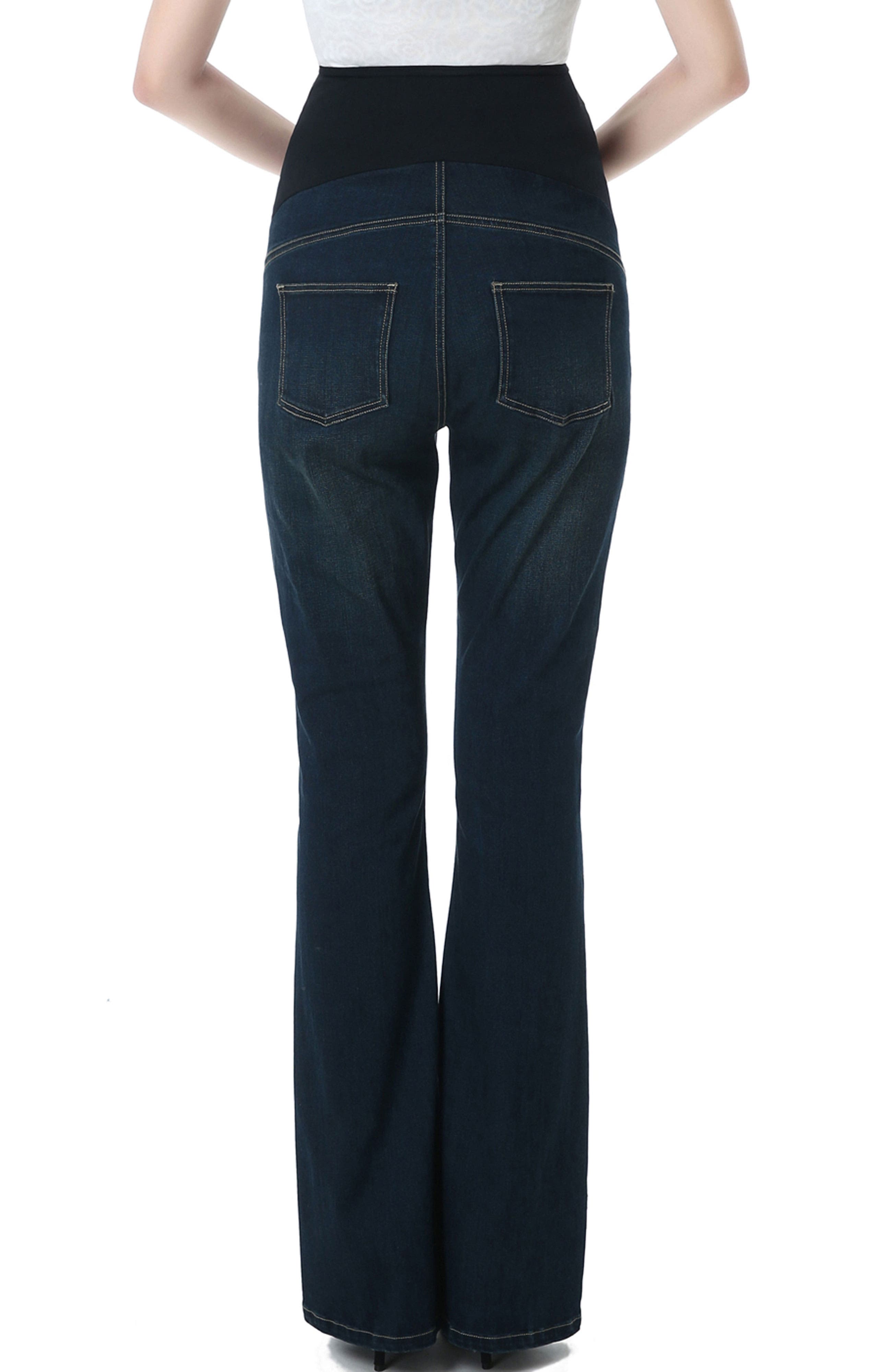 Kimi & Kai Maternity Stretch Flare Leg Denim Jeans (Women) | Nordstrom