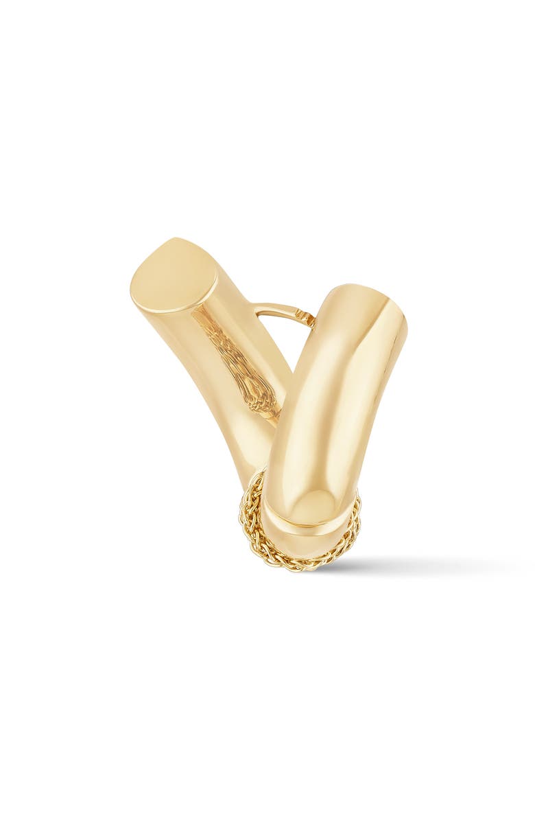 TABAYER Oera Chain Hoop Earrings, Alternate, color, Yellow Gold