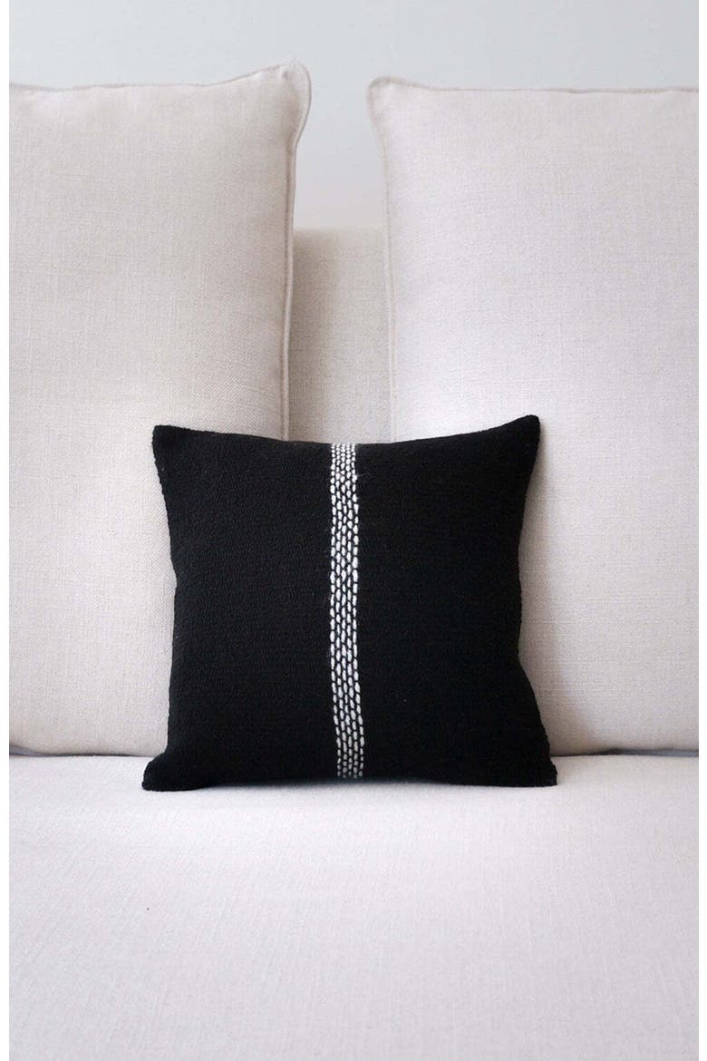 Centro Lineas Square Small Pillow, Alternate, color, Black/Ivory
