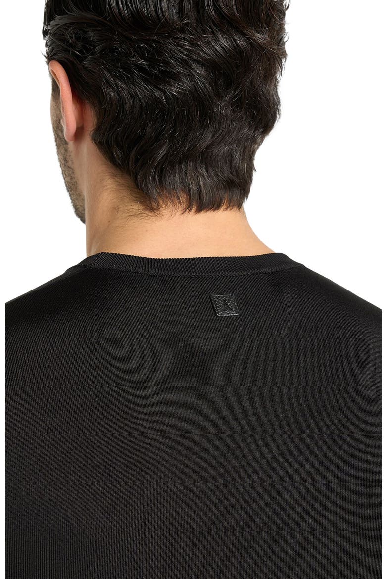 Ellis Luxe Knitted T-Shirt, Alternate, color, Black