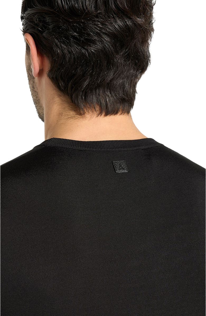 Manière De Voir Ellis Luxe Knitted T-Shirt, Alternate, color, Black