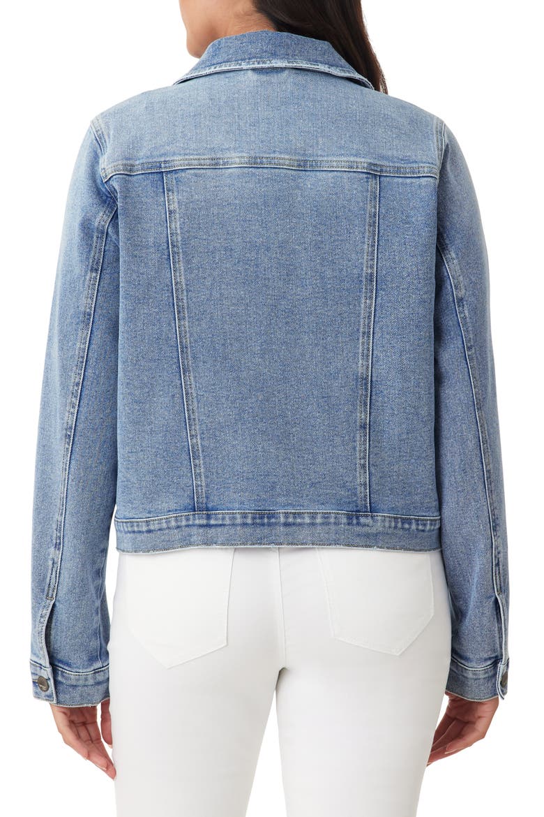 New Forever Crop Denim Jacket, Alternate, color, MARINA