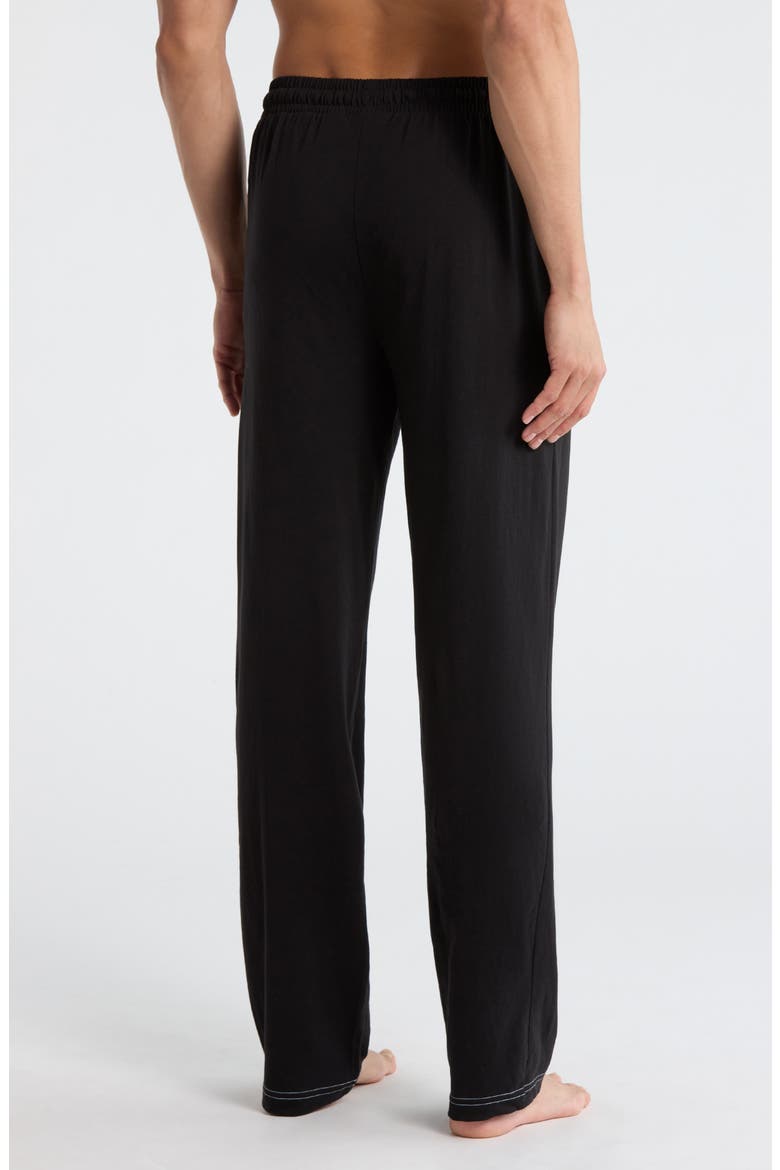Cotton Jersey Pajama Pants, Alternate, color, BLACK