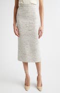 ST. JOHN Côte d'Azure Tweed Midi Pencil Skirt