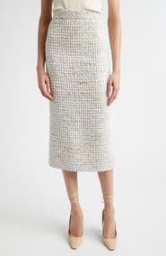 ST. JOHN Côte d'Azure Tweed Midi Pencil Skirt