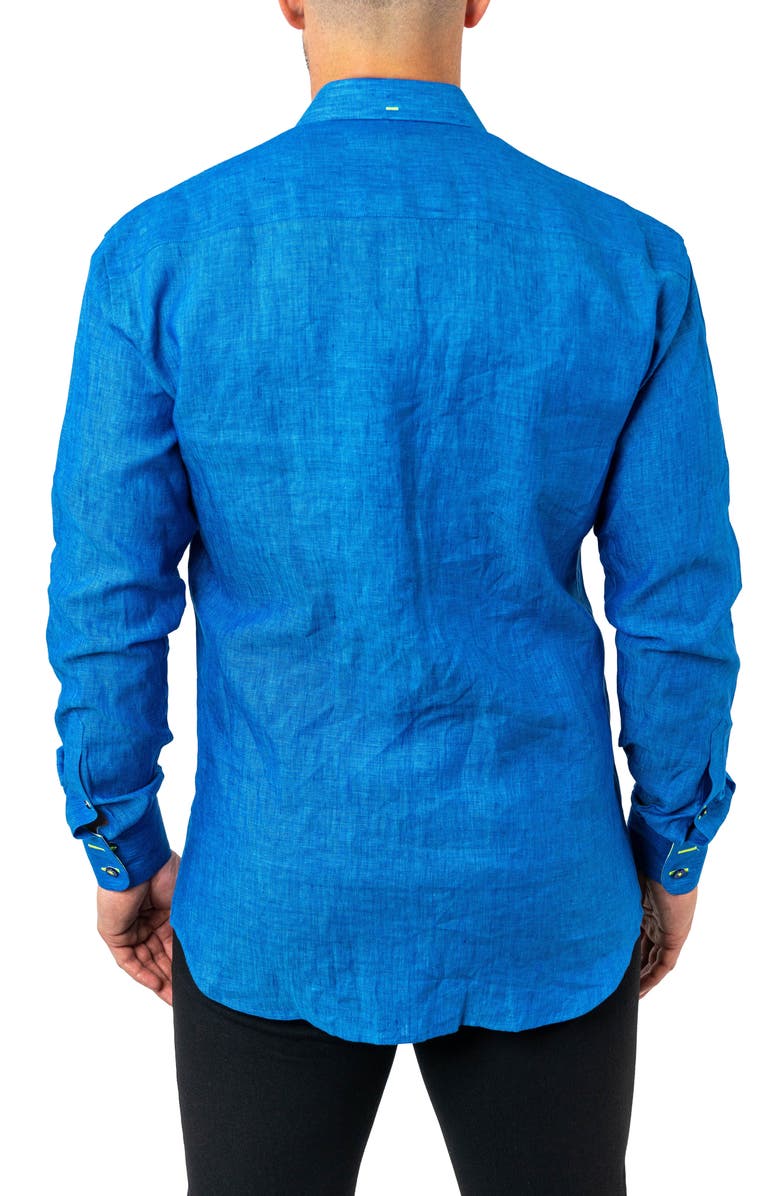 Maceoo Einstein Lenny Contemporary Fit Button-Up Shirt, Alternate, color, Blue