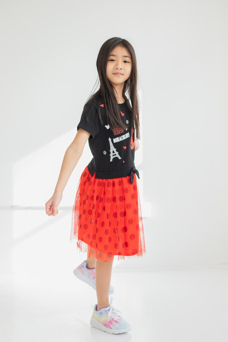 Ladybug Cosplay Tutu Dress, Alternate, color, Ladybug Black Red