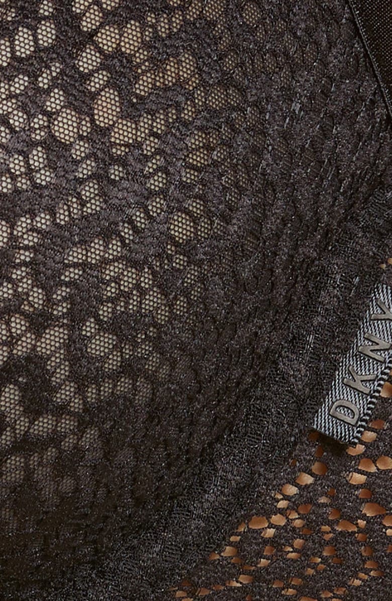 DKNY Modern Lace Unlined Demi Bra, Alternate, color, Black