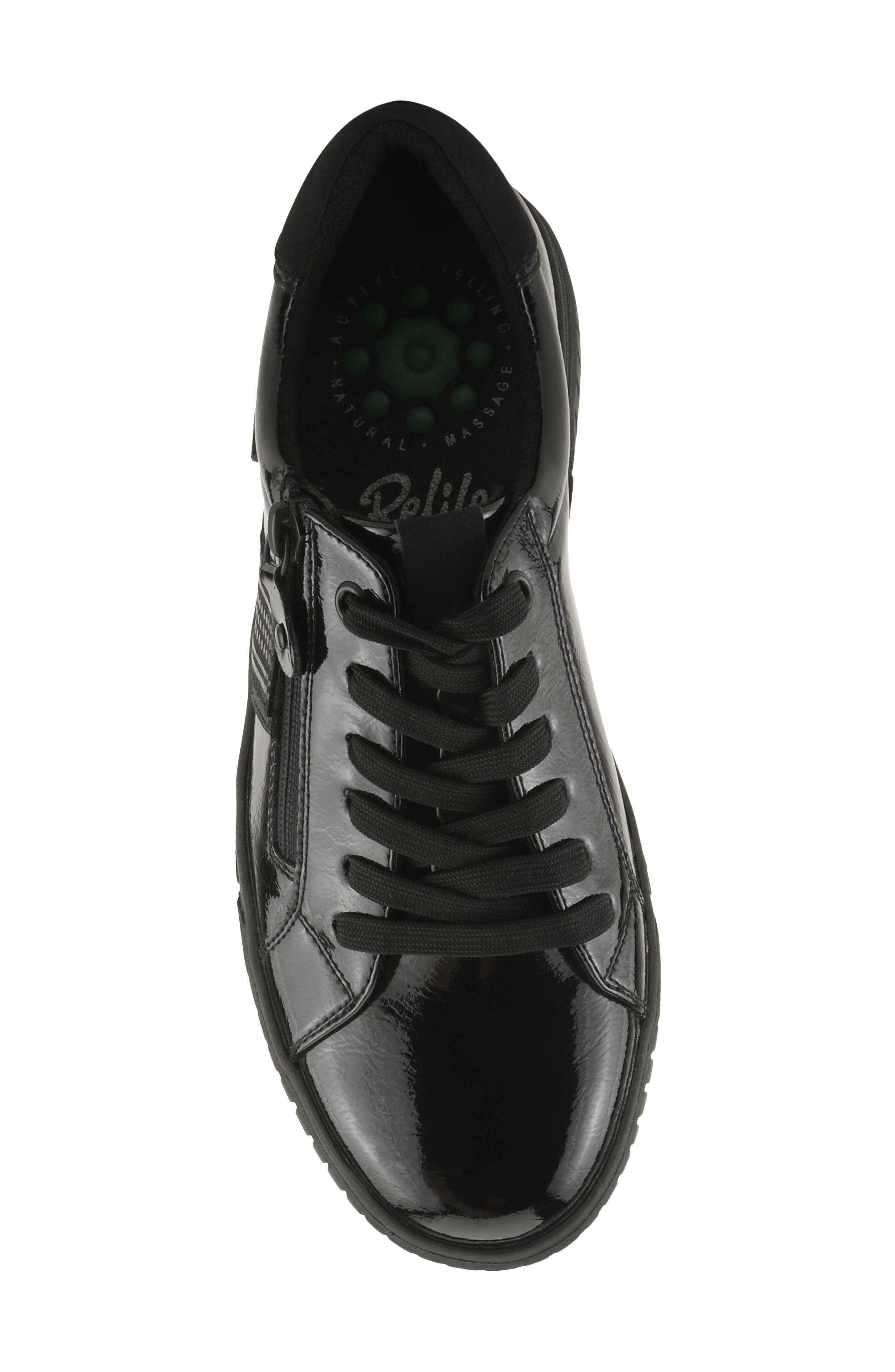 Spring Step Jamia Water Resistant Sneaker, Alternate, color, Black Patent