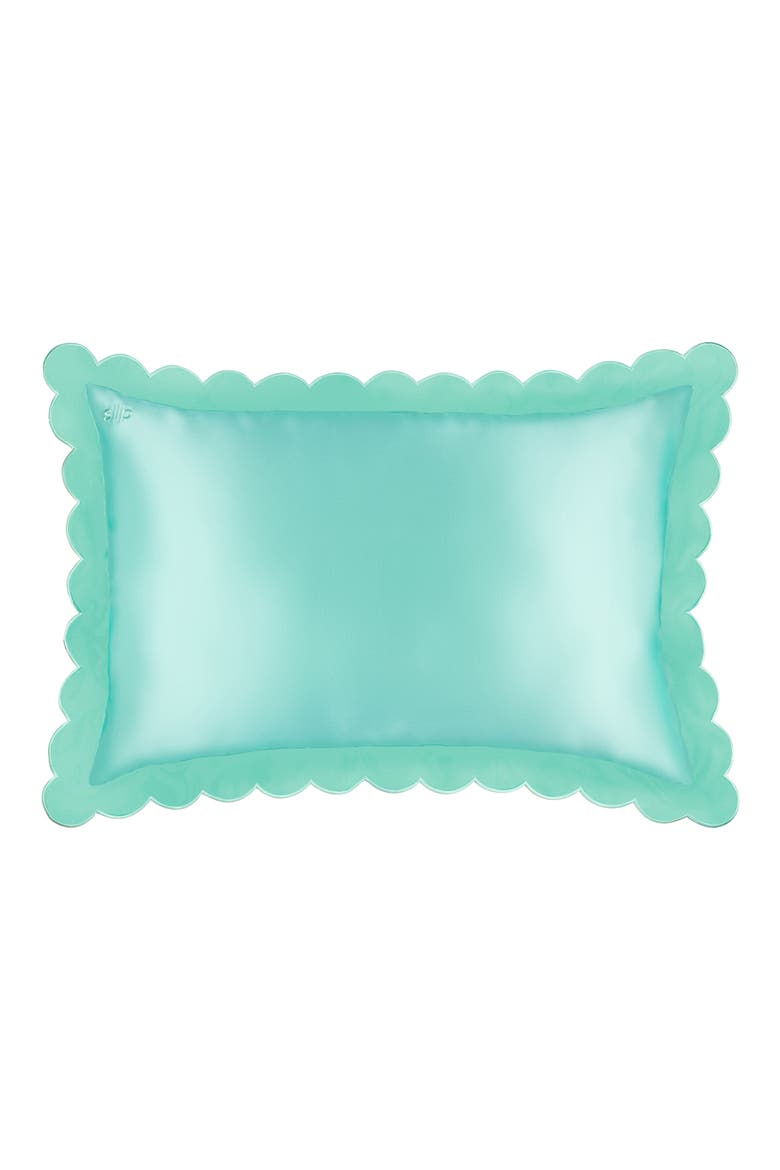 Sunshade Pure Silk Pillowcase, Alternate, color, TURQUOISE