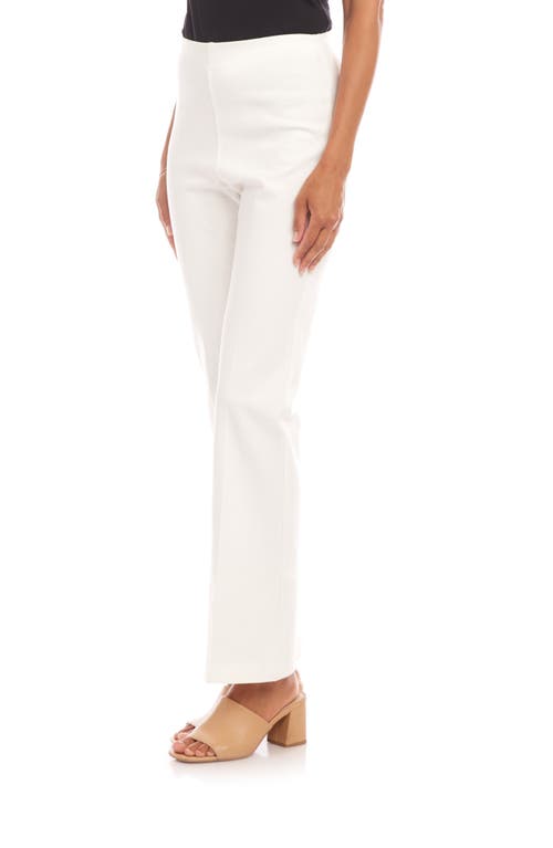 Karen Kane Stretch Twill Bootcut Pants In Off White