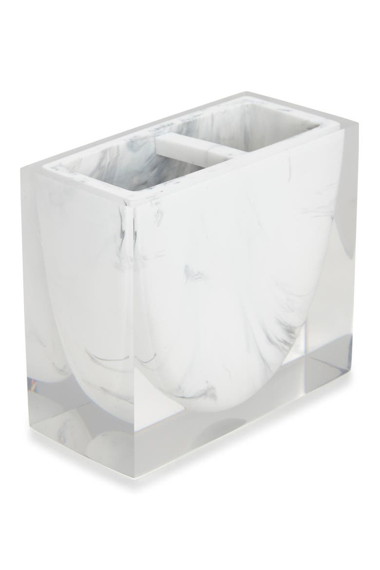 Ducale Toothbrush Holder, Main, color, WHITE/ BLACK