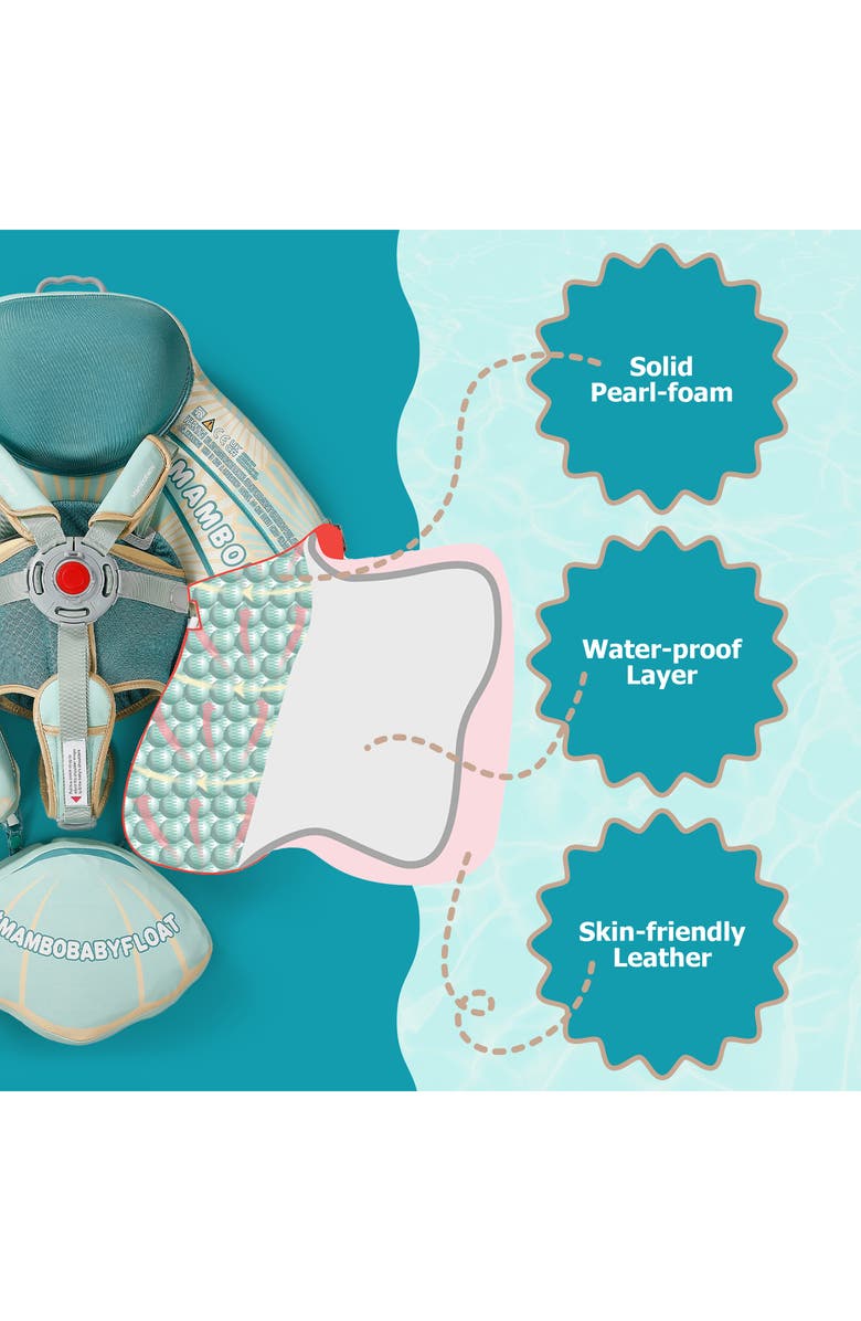 Mambobaby Kids' Seashell Chest Float, Alternate, color, Green