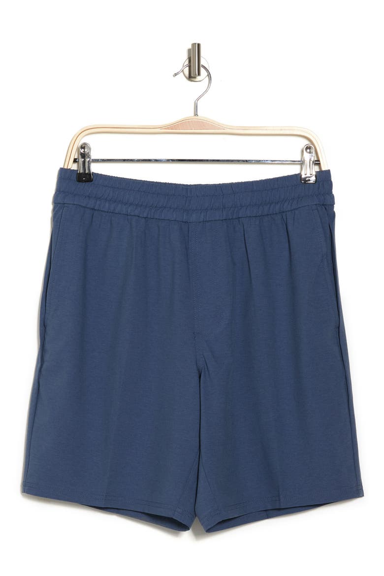 8" Pull-On Shorts, Alternate, color, DEEP NAVY HEATHER