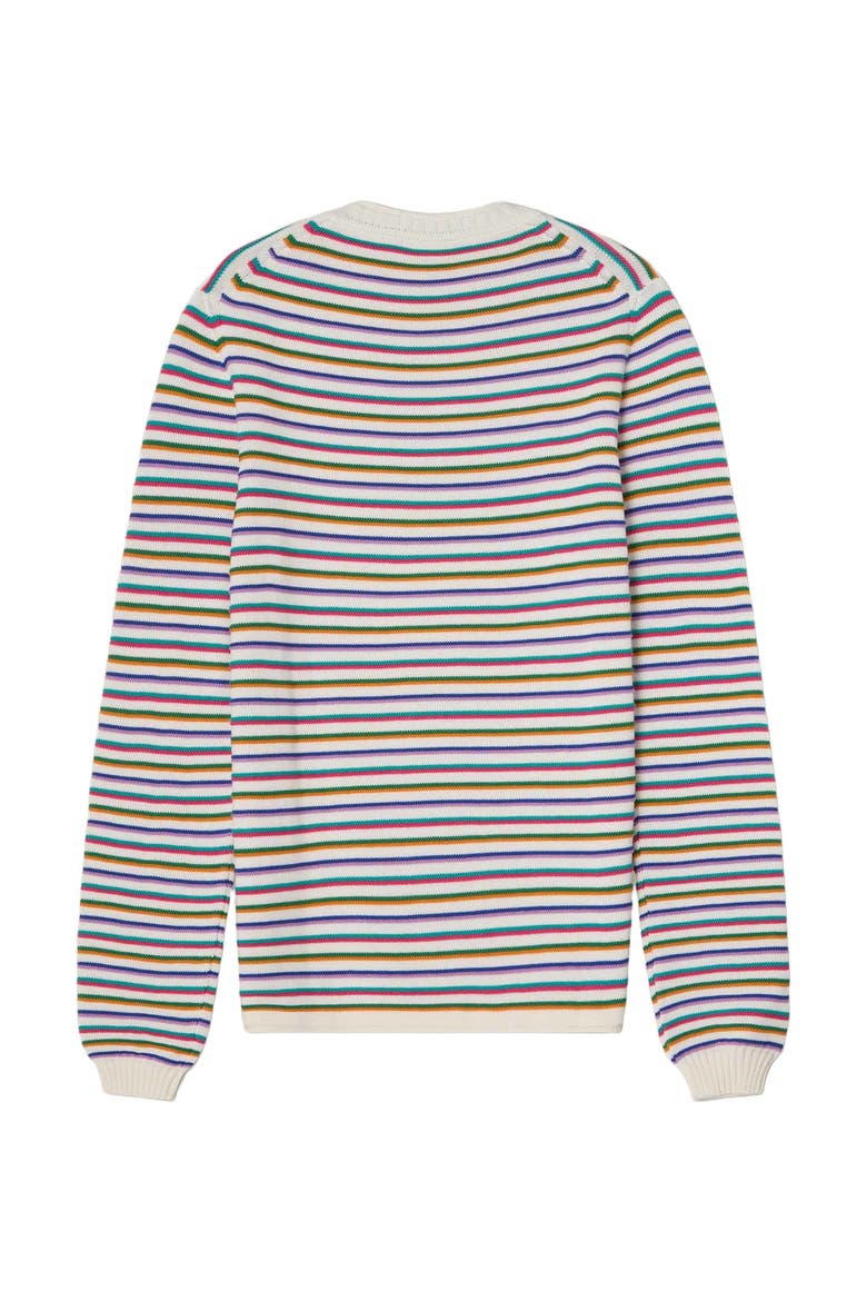 Hilton Multi Stripe Rollneck Sweater, Alternate, color, White Multi