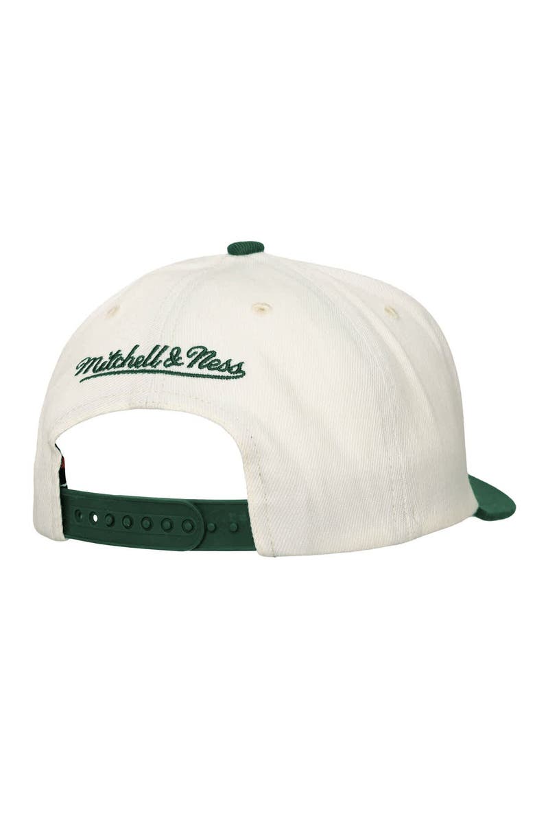 Mitchell & Ness Men's Mitchell & Ness Cream Athletics Stretch-Snapback Hat, Alternate, color, 