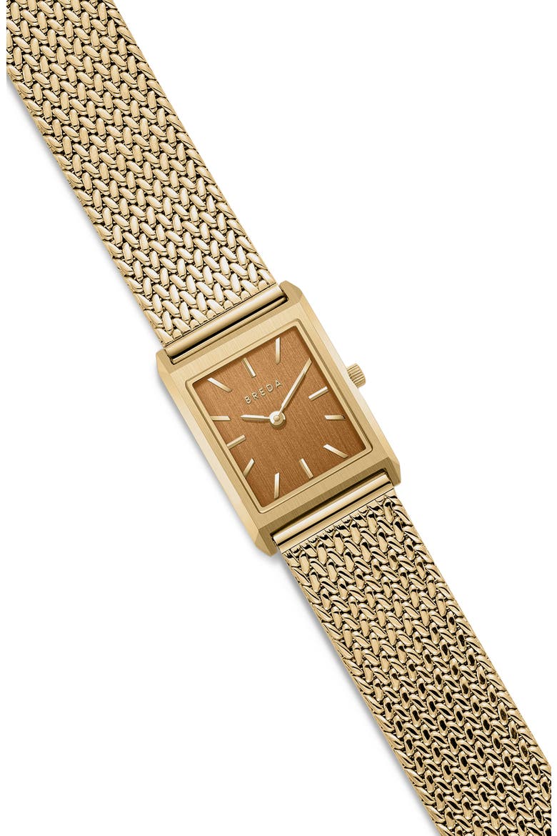 Virgil Tethered Mesh Strap Watch, 20mm, Alternate, color, 18K GOLD