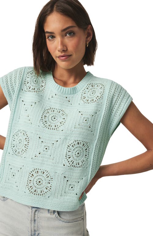 Splendid Anderson Open Stitch Sweater In Blue