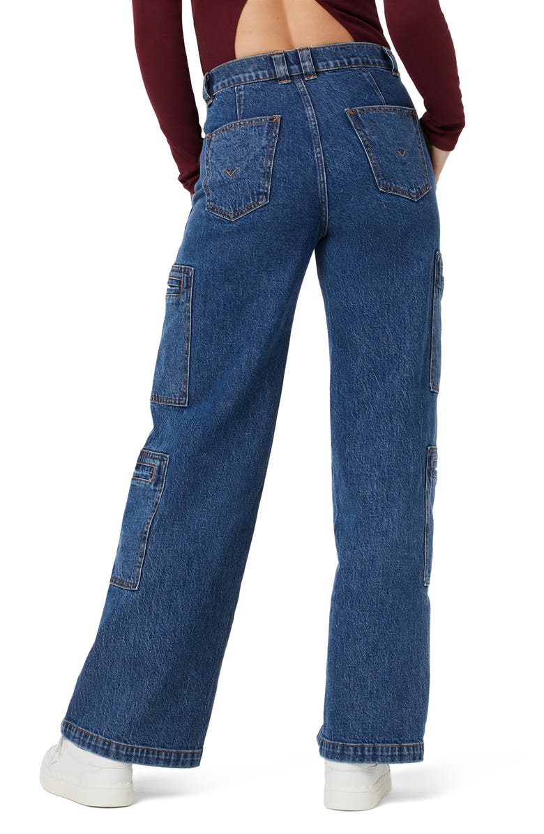 Hudson Jeans High Waist Wide Leg Cargo Jeans, Alternate, color, 