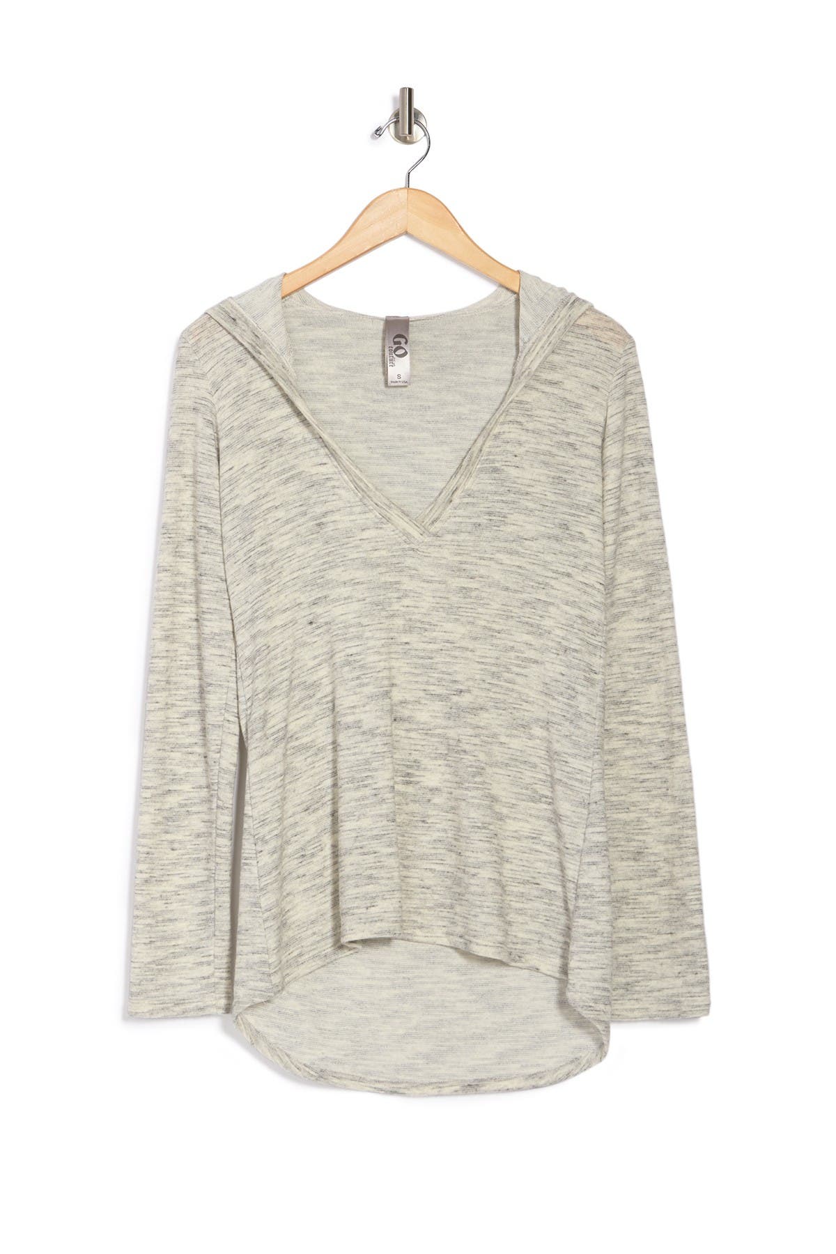Deep V-Neck Hooded Top - image 4