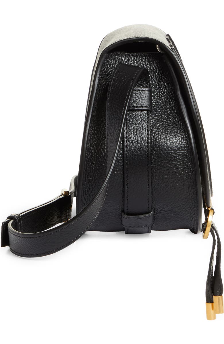 Chloé Small Marcie Leather Crossbody Bag, Alternate, color, Black