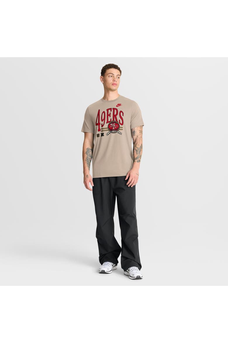 Men's Nike Sand San Francisco 49ers Rewind Tri-Blend T-Shirt, Alternate, color, Sand