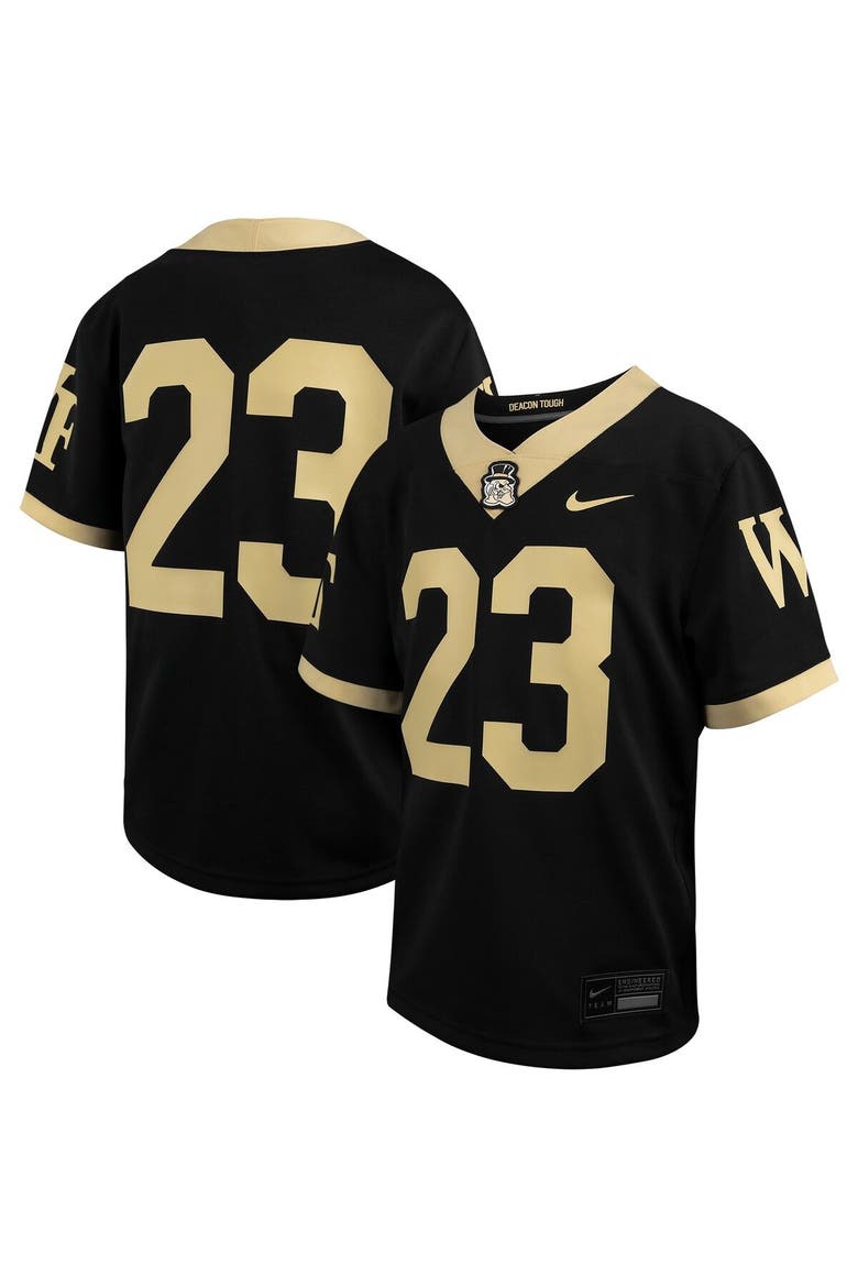 Youth Nike #23 Black Wake Forest Demon Deacons Untouchable Replica Game Jersey, Main, color, Black